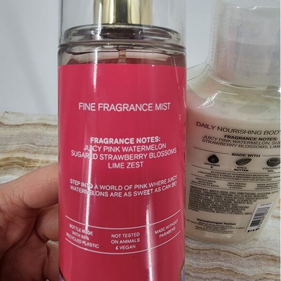 Bath & Body Works Pink Watermelon Blast Fine Fragrance Mist Body Spray & Lotion - Picture 3 of 7
